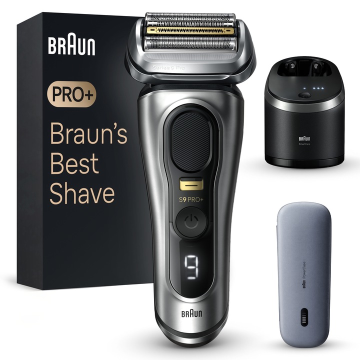 Braun Series 9 PRO+ Elektromos Borotva, SmartCare egység, PowerCase, Wet&Dry, 9577cc