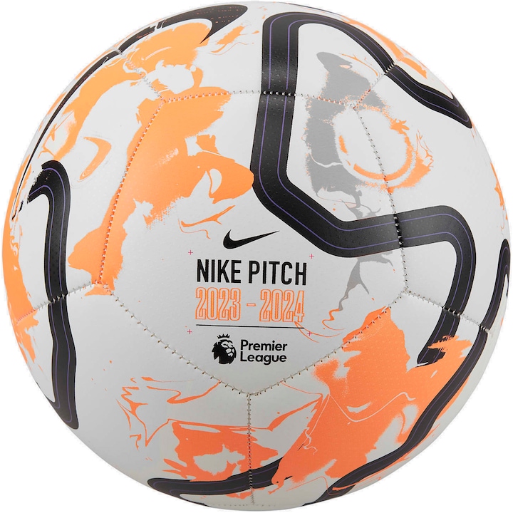 Minge fotbal Nike Premier League Pitch, marime 5, alb/portocaliu