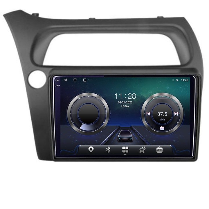 Dedikált navigációs eszköz, Honda Civic Hatchback 2006-2012 C-ferdehátú Android Octa Core Screen 2K QLED GPS 4G 4+32GB 360 kit-ferdehátú+EDT-E409-2K