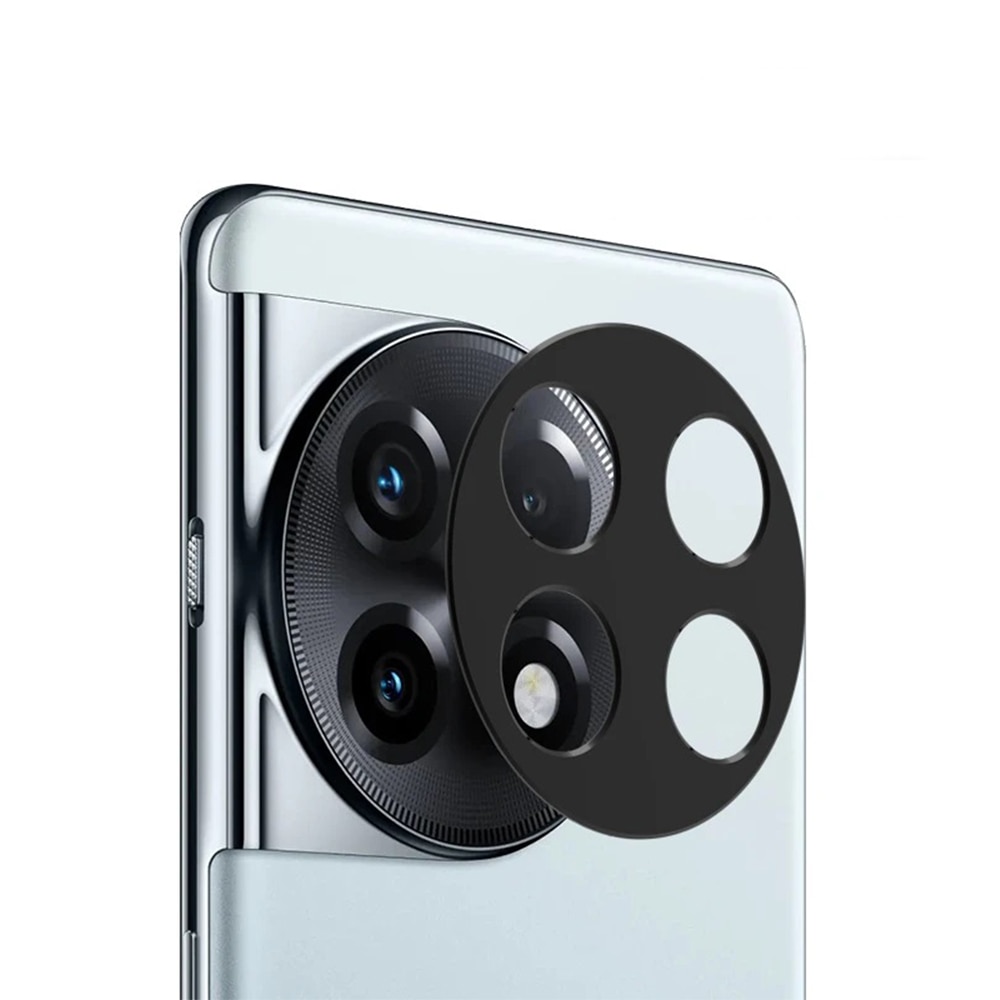 Folie protectie camera compatibila cu OnePlus 11, Sticla Full Glue, Instant Fit, Hidrofoba, Oleofoba, Acoperire completa, Negru