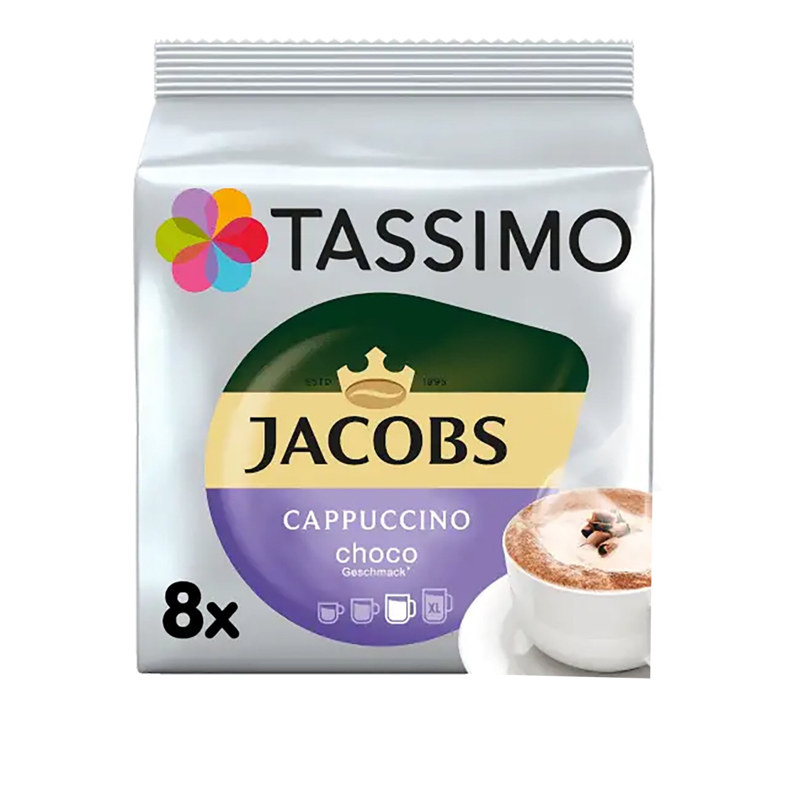 Capsule ciocolata calda, Jacobs Tassimo Milka Orange, 8 bauturi x 225 ml, 8  capsule