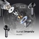 Casti Wireless Audio Xenomo® LUNA-X, fara fir, Bluetooth 5.3, Microfon HD, Tehnologie ANC-ENC, Control prin atingere, Functie Noise Cancellation, Afisaj digital, Carcasa Magnetica, Culoare Negru