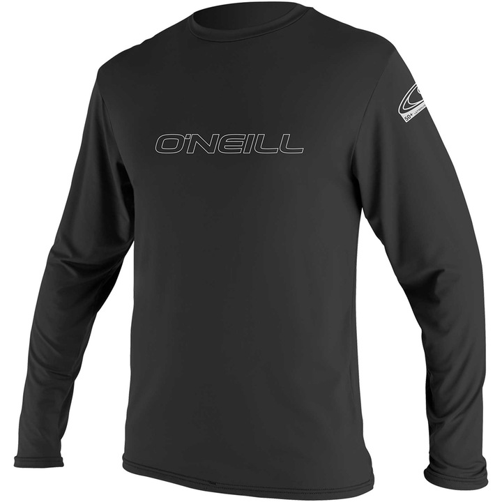 Tricou barbati cu protectie UV50+ O'Neill Basic Skins L/S Sun Shirt, marimea XXL, negru
