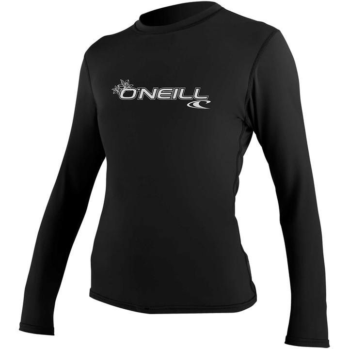 Дамска тениска с UV50+ защита O'Neill Wms Basic Skins L/S Sun Shirt, Размер XS, Черен