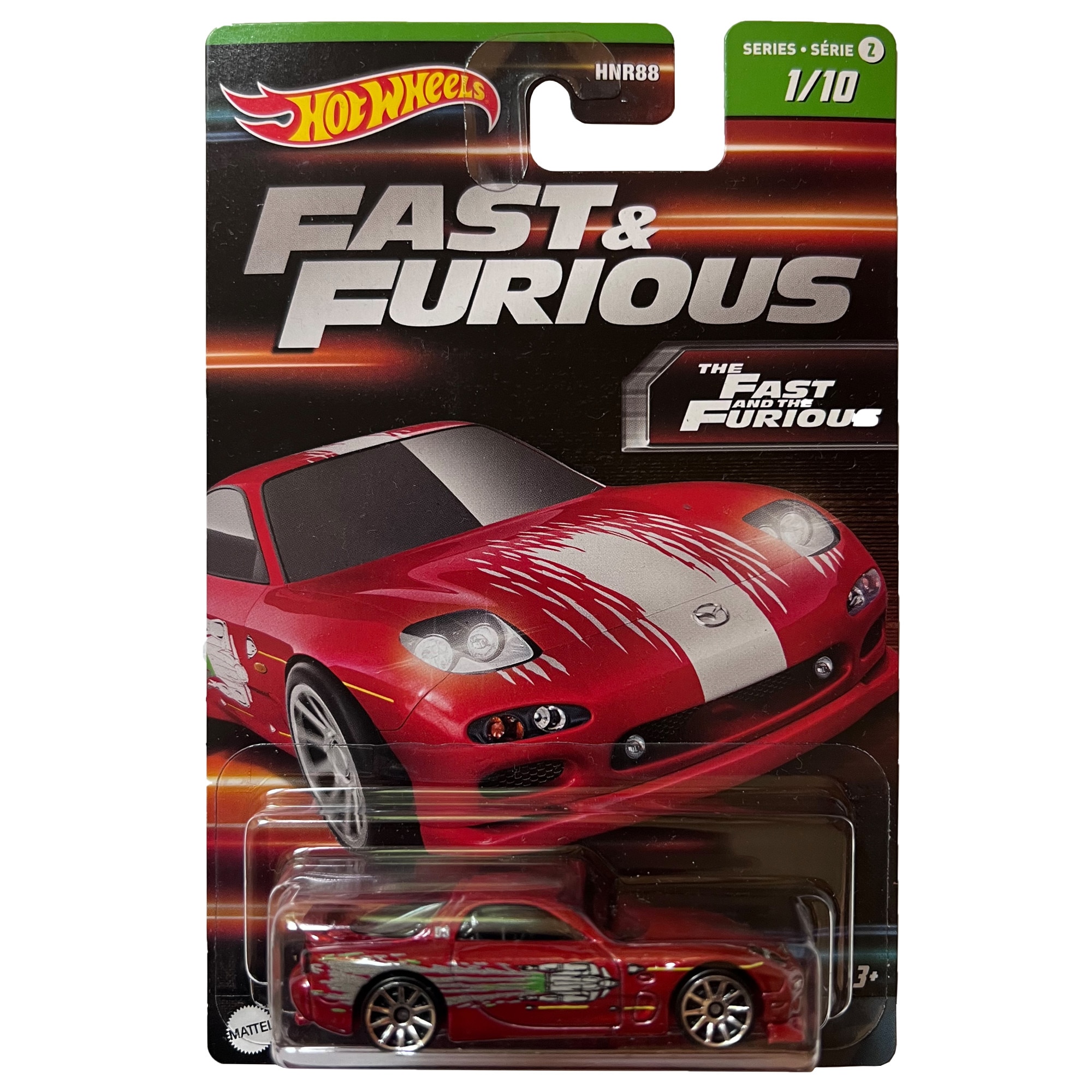 Masinuta metalica Hot Wheels, 95 Mazda RX-7 Fast and Furious, 1:64