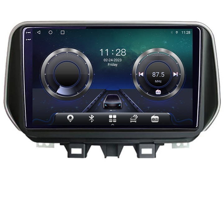 Navigatie Hyundai Tucson 2019- C-1135 Android Octa Core Ecran 2K QLED GPS 4G 4+32GB 360 KIT-1135+EDT-E409-2K