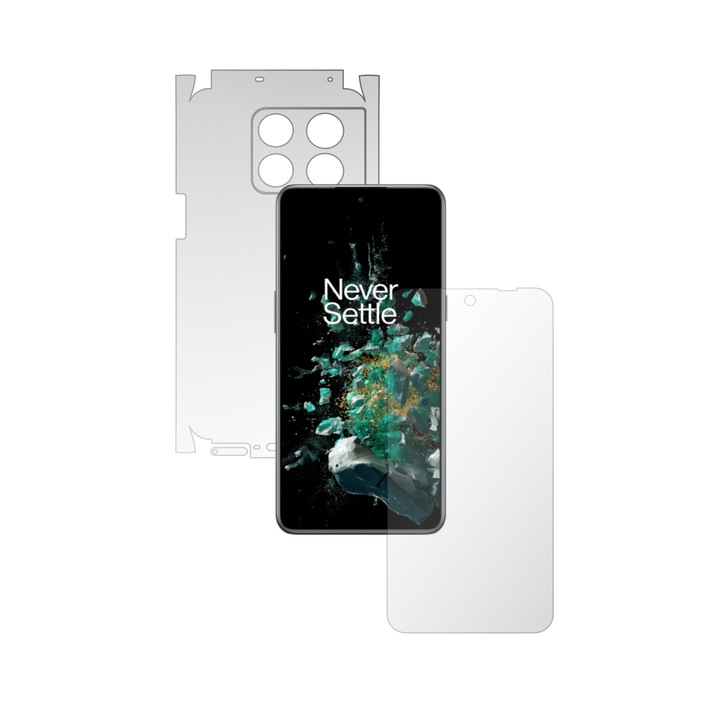 Саморегенериращо се фолио iSkinz за цяло тяло за OnePlus 10T - Invisible Skinz UHD, 360 Cut, Ultra-Clear Silicone Protection на екрана, заден и страничен капак, самозалепваща се кожа, прозрачен