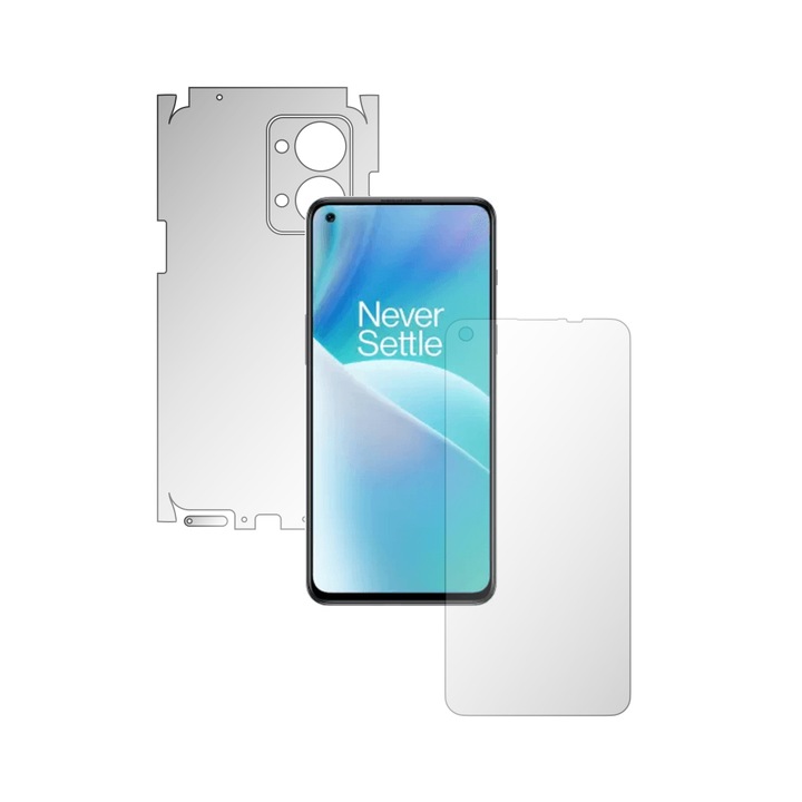 Teljes testű iSkinz önregeneráló fólia a OnePlus Nord 2T készülékhez - Láthatatlan Skinz UHD, 360 fokos vágás, ultra-tiszta szilikon védelem a képernyőhöz, hát- és oldalburkolatok, öntapadó bőr, átlátszó
