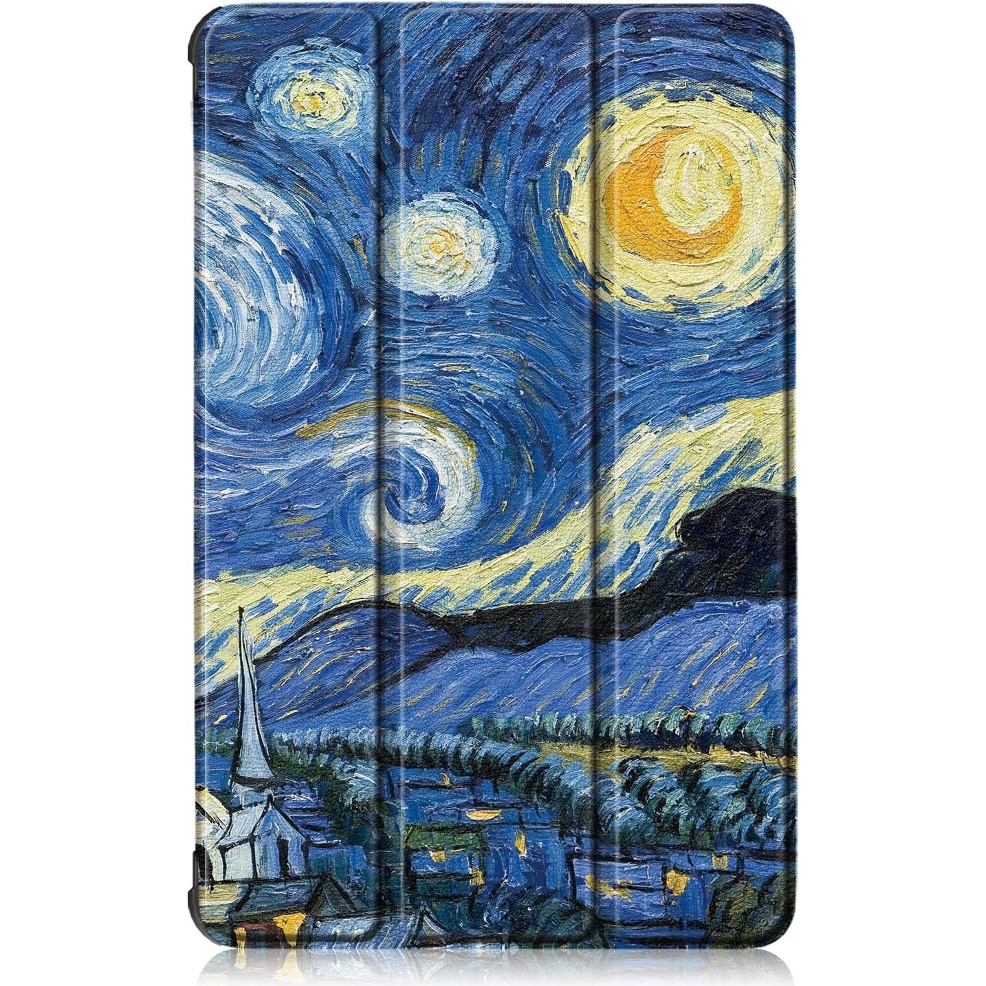 Husa Slim Sigloo, Smart Cover, Trifold, pentru tableta Huawei MediaPad T3 10, 9.6 inch, model Abstract Painting