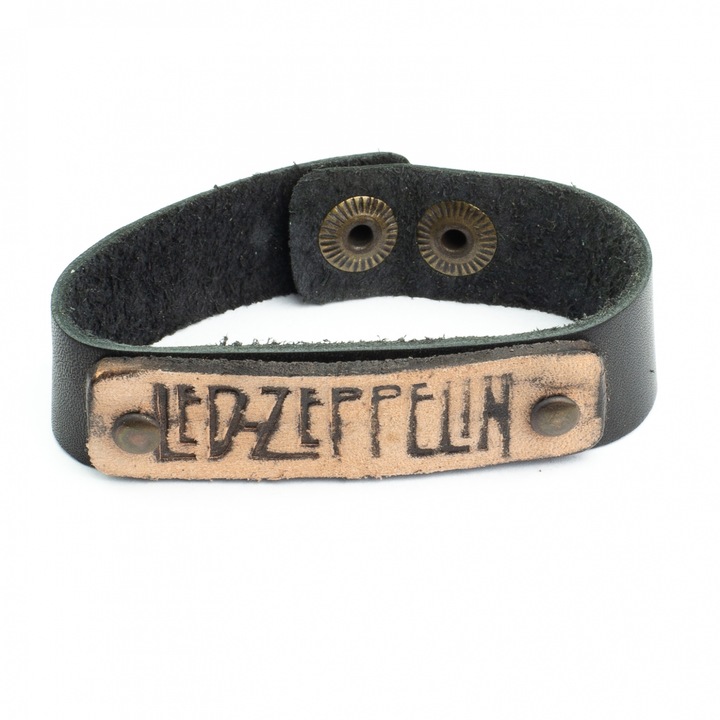 Old School Led Zeppelin karkötő A zárórendszer kapcsos. Szélesség méretei 2 cm. hossza az első öltésnél 17,5 cm, a második öltésnél 19,5 cm