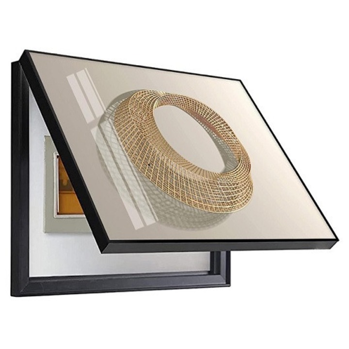 Capac tablou contor electric Pictura decorativa, QUANDES® Q5, Hidraulica,40x30x5cm, negru