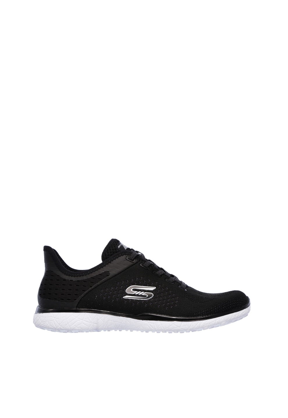Skechers, Pantofi sport negru cu alb Supersonic