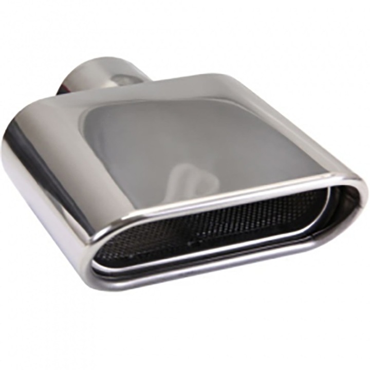 Ovális rozsdamentes acél dobdísz, hossza 20 cm, szélessége 158x60 cm, tömör átmérője 6,3 cm