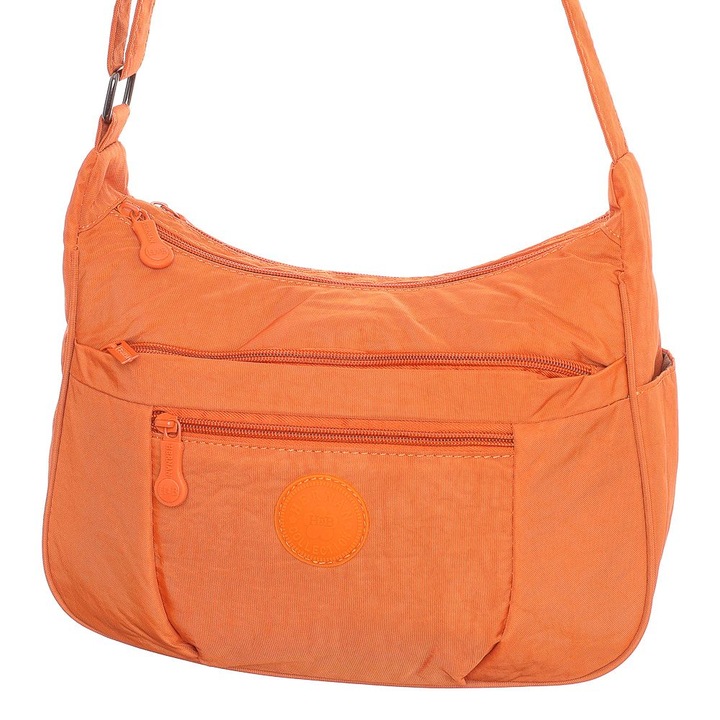 Női táska, Hernan Bag's Collection, narancssárga, nylon textil, 29 x 20 x 9 cm