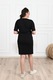 Rochie de vara, Adrom, material elastic, maneci trei sferturi, Negru