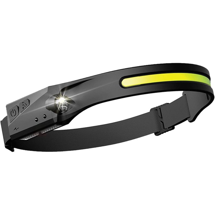 Професионален LED челник, сензор за движение, 6 светлинни режима, USB зареждане, риболов, къмпинг, туризъм