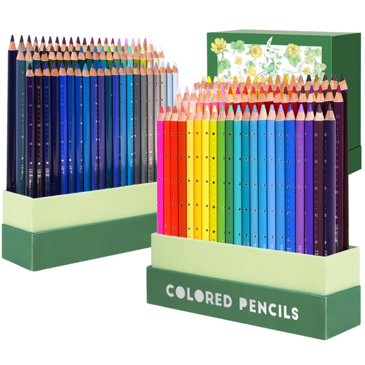 Creioane colorate profesionale pe baza de ceara, Artxx, pentru desen, schite, grafica, 126 bucati
