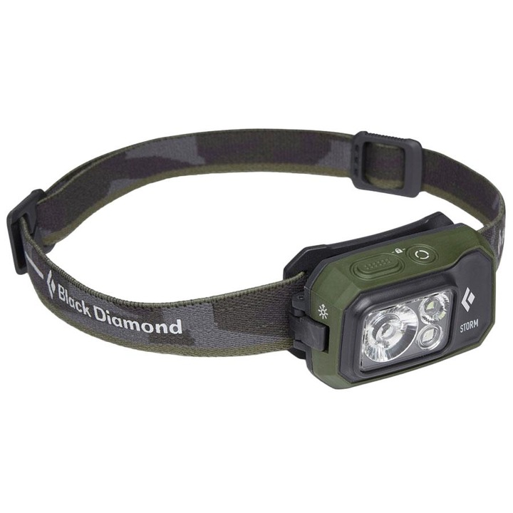 Челник, Black Diamond Storm, 450 lm, 3 режима на светене, 120 m, Тъмно маслинено