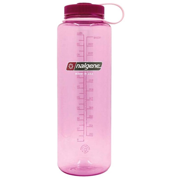 Nalgene Silo Sustain Széles szájú vizespalack, tritán, 1,5 l, 285 x 89 mm, rózsaszín
