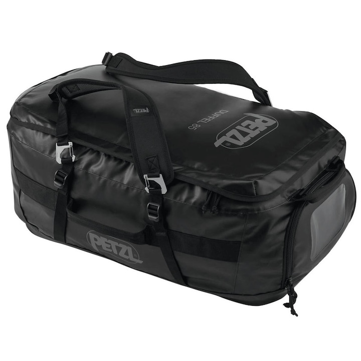 Ергономична чанта с подплатени презрамки, Petzl, TPU, 85 l, 70 x 40 x 32 cm, черна