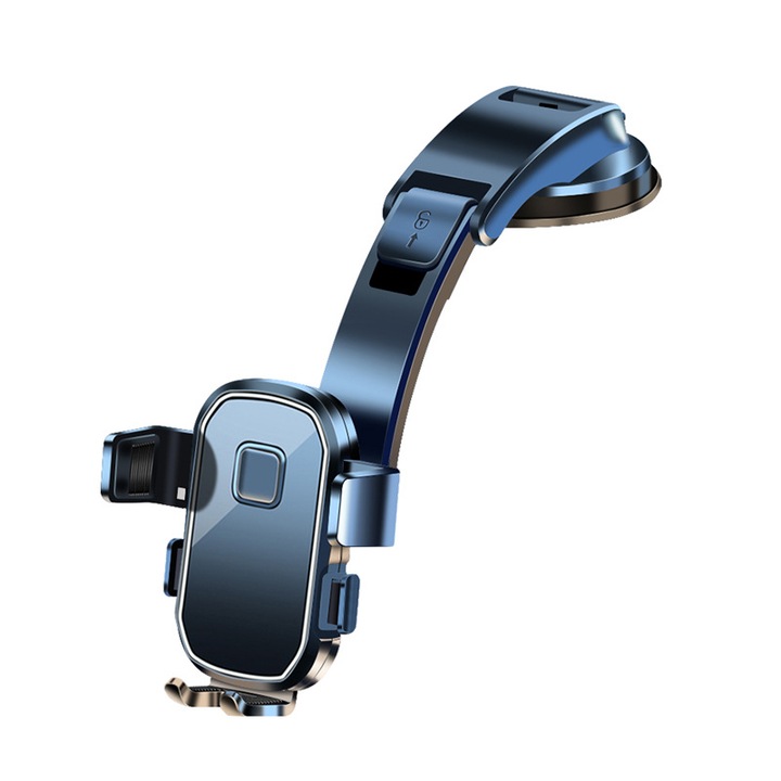 Autós telefontartó, Műszerfal Szélvédő, Tükörlap, Forgatható, Fekete