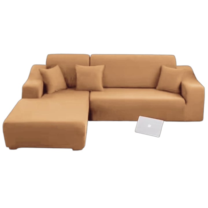 Husa elastica pentru coltar, Uni, 140x180cm/180x230cm, Bej