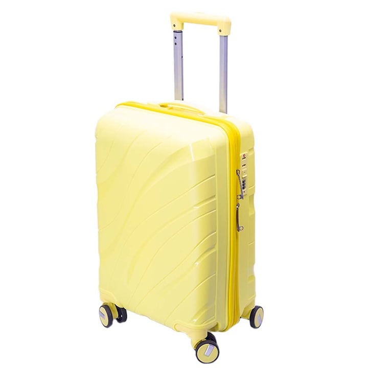 Куфар за пътуване 24", Dollcini, 63x26 x 42 см, (357890-162B), жълт