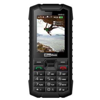 Telefon mobil MaxCom Strong MM916, Dual SIM, 3G, Black Telefon mobil MaxCom Strong MM916, Dual SIM, 3G, Black