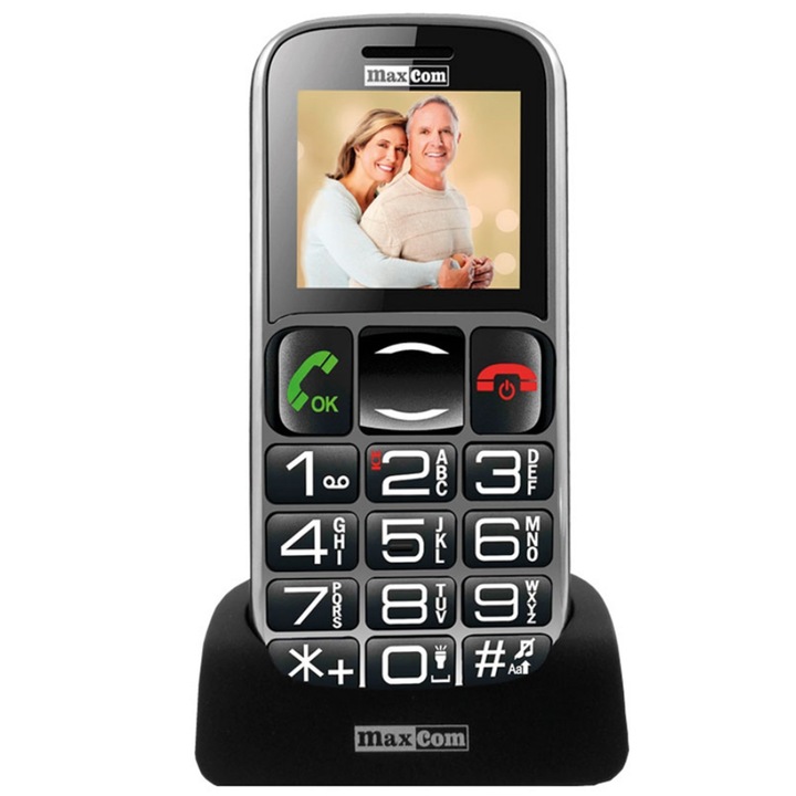 MaxCom Comfort MM462 Senior mobiltelefon, Kártyafüggetlen, Fekete