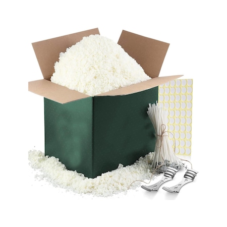 Kit pentru Fabricarea Lumanarilor Artizanale, 113 elemente, Ceara de Soia, Alb