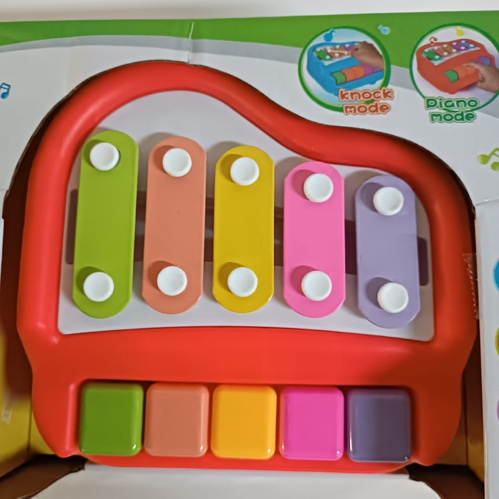 Interaktív játék gyerekeknek, zongora, hangok, 2 ütem, 19 cm, többszínű, Dalimag