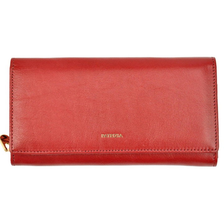 Portofel dama din piele naturala GPD424, Rosu - cu Protectie RFID