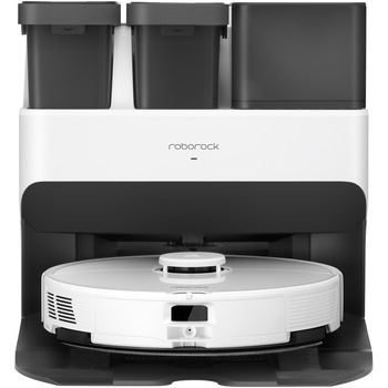 Robot de aspirare Roborock S7 Max Ultra S7MXU02-00, aspirator&mop&statie inteligenta de golire automata, 5100 Pa, autonomie 180 min, auto-curatare mop, recipient praf 2.5 l, autocuratare inteligenta, incarcare rapida, tehnologie evitare obstacole, alb