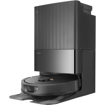 Robot de aspirare Roborock Q Revo QR52-00, aspirator&mop&statie inteligenta de golire automata, 5500 Pa, autonomie 180min, mop dual 200 rpm, auto-umplere cu apa, auto-spalare mop, tehnologie evitare obstacole, mapare 3d rapida, negru