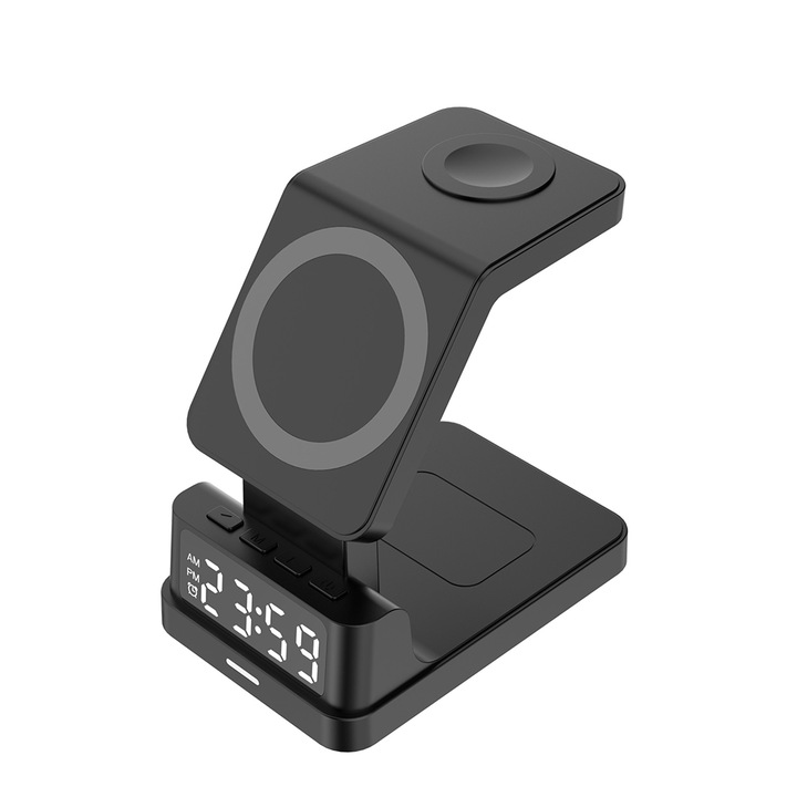 Интелигентна безжична зарядна станция MagSafe, 4 в 1, 15 W, Бързо и ...