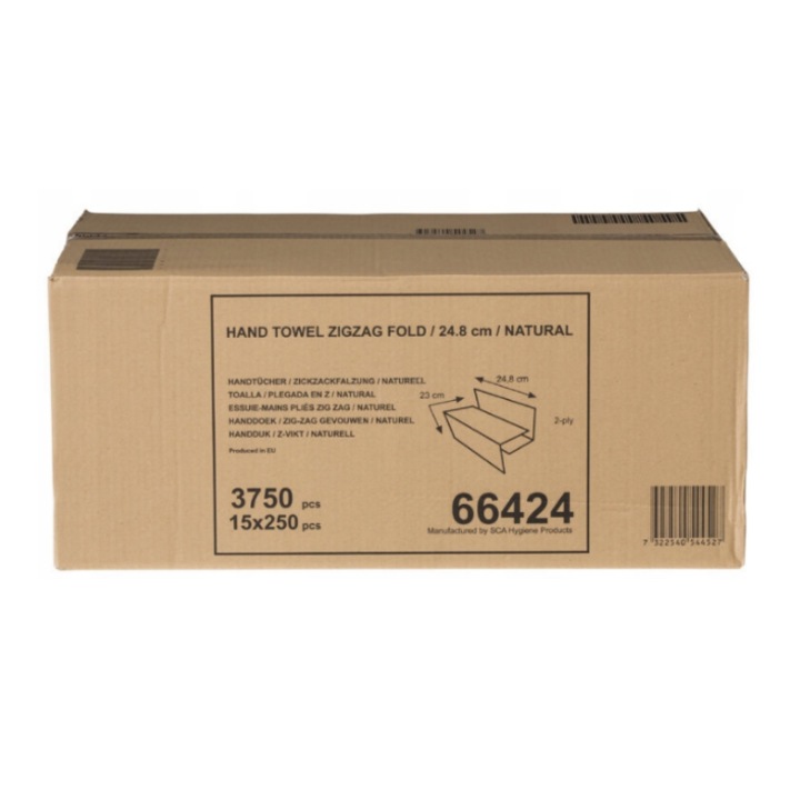 Prosoape de hartie Tork H3, set 3750 bucati, 15x250, colorate natural si brun, 2 straturi