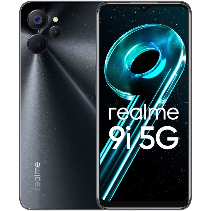 Смартфон Realme 9i, Dual SIM, 4GB RAM, 64GB, 5G, Rocking Black