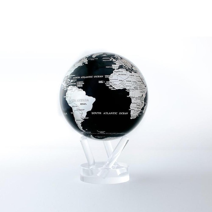 Въртящ се соларен глобус Mova Globe Черен/Сребрист
