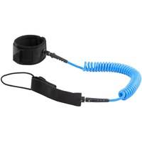 Cablu de siguranta pentru placa SUP TSUNAMI, Anou de glezna, Snur de siguranta pentru SUP, Lungime 1-3 m, PVC/Neopren/Otel/Nylon, Negru/Albastru
