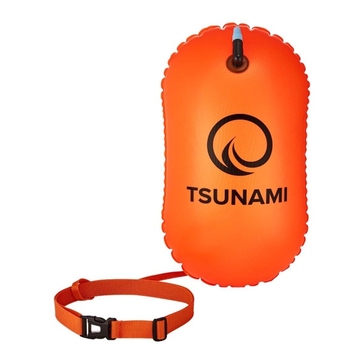 Geamandura gonflabila pentru inot TSUNAMI, vizibilitate excelenta, siguranta, PVC, 48x28 cm, Portocaliu