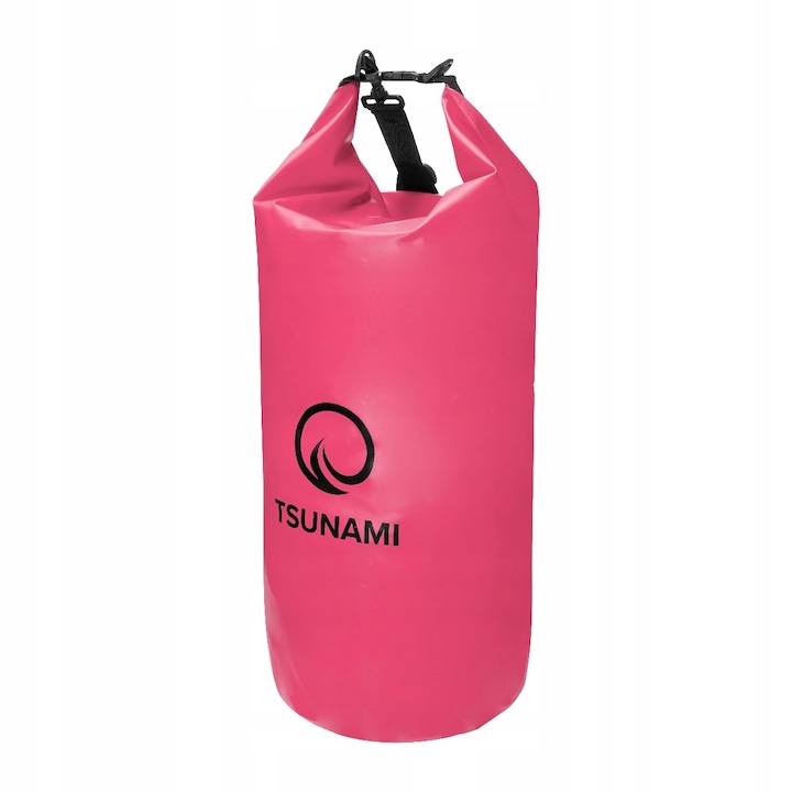 Водоустойчива спортна чанта, Tsunami, PVC, 30 L, Розова