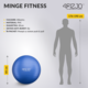 Minge fitness pentru exercitii gimnastica, yoga, aerobic, pilates, recuperare pompa inclusa, 120 kg, 85 cm, PVC, Albastru