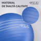 Minge fitness pentru exercitii gimnastica, yoga, aerobic, pilates, recuperare pompa inclusa, 120 kg, 85 cm, PVC, Albastru