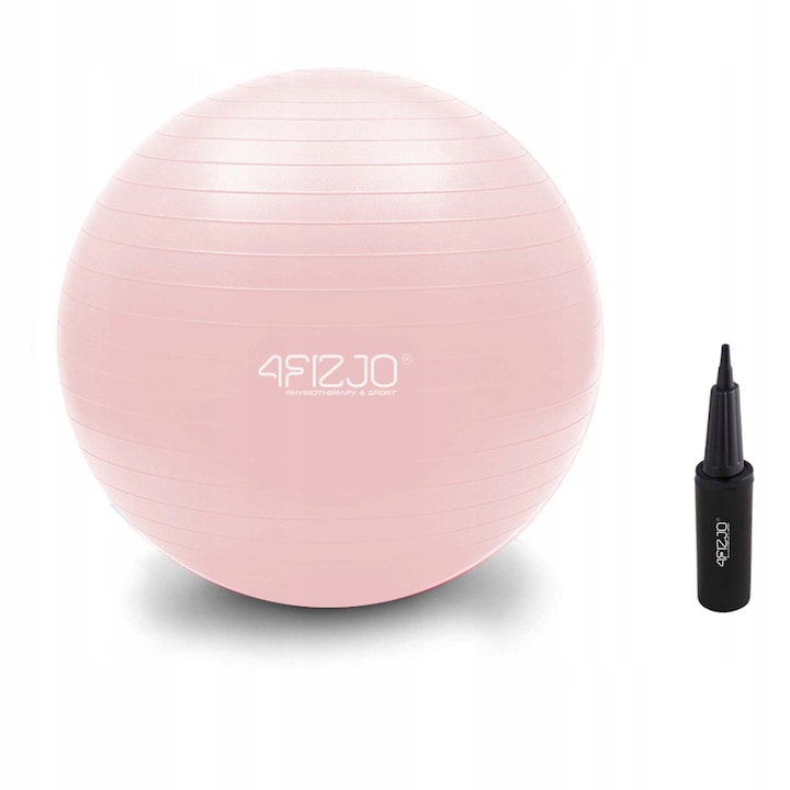 Fitness labda, 4Fizjo, PVC, 75 cm, rózsaszín