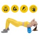 Masszázshenger, 4FIZJO, önmasszázs eszköz trigger pont terápiához, jógához, pilateshez, crossfithez, fitnesshez, masszázs párnákkal, 60 x 15 cm, kék színű