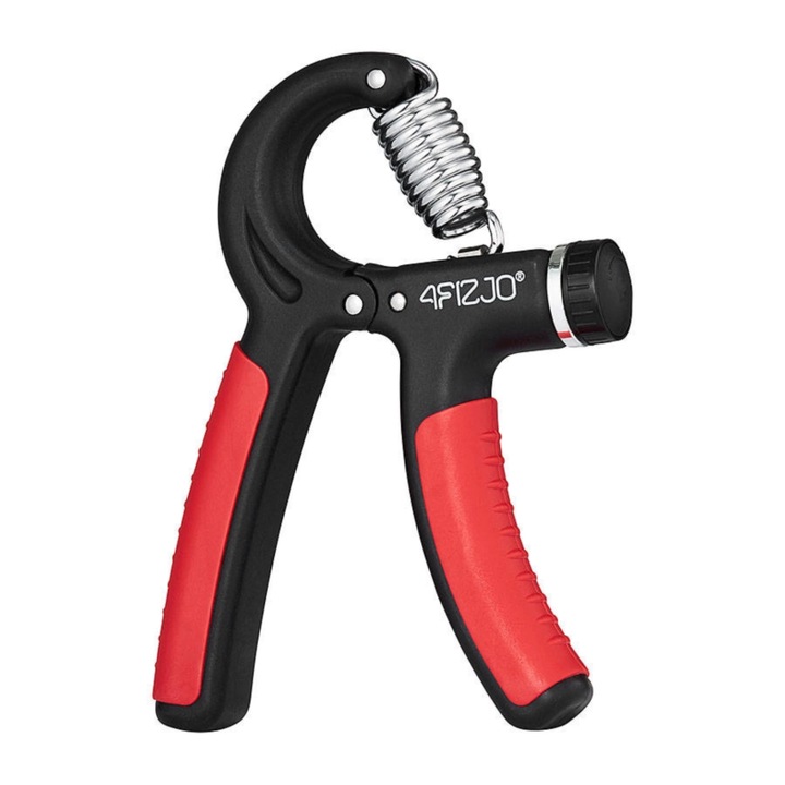 Állítható kézhajlító, 4FIZJO, tornaterem edzés, jóga, pilates, alkar edzéshez, kéz helyreállítási gyakorlatokhoz, fizikoterápia, piros fekete