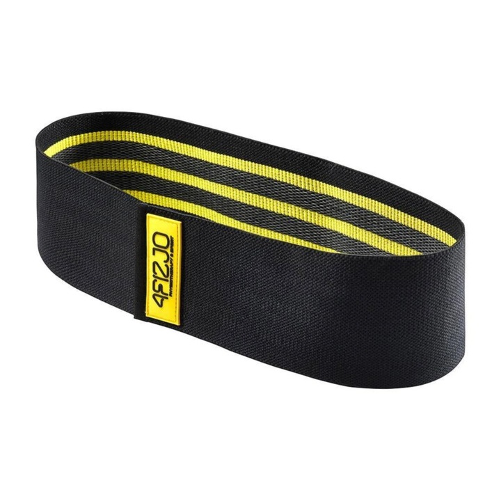 Rugalmas fitneszpánt, 4Fizjo, Latex, 76cm, Sárga/Fekete