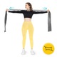 Rehabilitációs ellenállás szalag, 4FIZJO, fitness, jóga, pilates, rehabilitációs torna, rehabilitáció, fizioterápia, közepes ellenállás, 2m, fekete