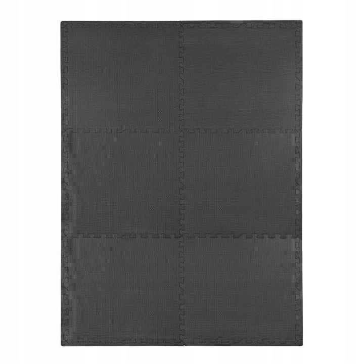 Puzzle matrac, 4Fizjo, EVA hab, 6 db, 180 x 120 cm, Fekete