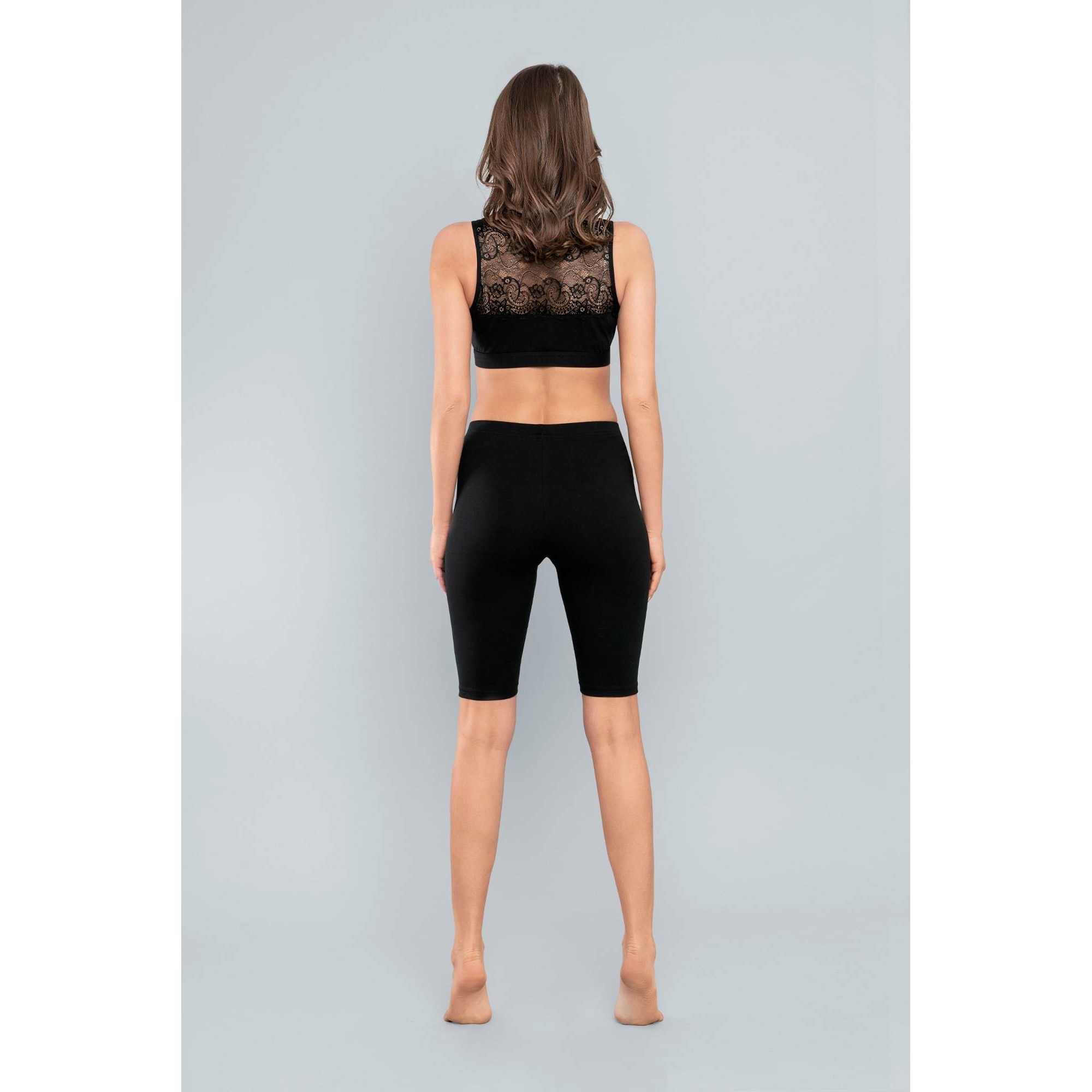 Colanti scurti dama, Italian Fashion, Bumbac, Negru, M - eMAG.ro